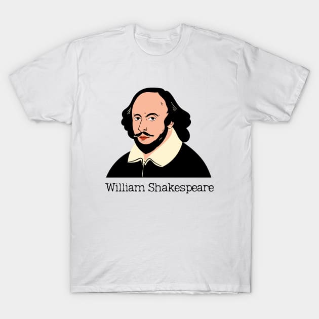 William Shakespeare Portrait Design T-Shirt by WrittersQuotes